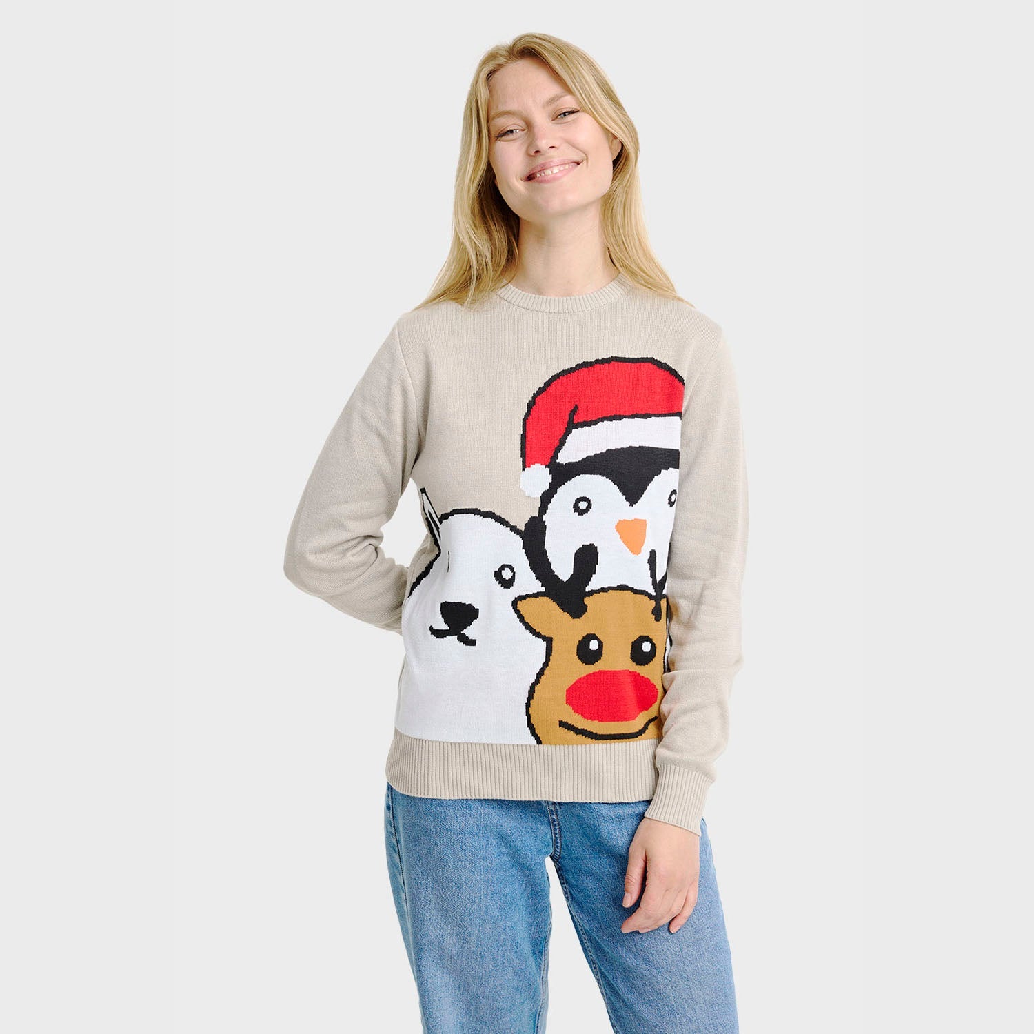 Dieren kersttrui – Dames